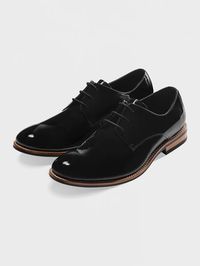 Patent Leather Wood Sole | The Black Tux