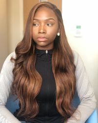 Lace frontal sew in & Custom colour by me on my gorgeous client