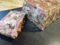 I have 2 head cheese recipes I make regularly. This one is a Polish style head cheese. My dad was Native and French so I was raised with the French Canadian head cheese recipe. When I made this for the first time for my Polish husband he said it reminded him of a recipe his mom made but had a different consistency. I do also have Polish roots, so after asking around about the difference between the two, this is what I came up with. Hubby says it is just like his mom used to make.