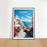 Escape to the romantic landscapes of Santorini with our mesmerizing Travel Art Prints. Each print captures the sun-kissed beauty and ethereal charm of this Greek island paradise. Immerse yourself in the iconic blue-domed churches, cascading bougainvillea, and the breathtaking views of the Aegean Sea. Our high-quality prints bring the essence of Santorini to life, allowing you to adorn your space with the allure of this Mediterranean gem. Perfect for dreamers and lovers of coastal beauty, these p