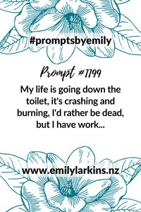 Fantastic writing prompts under 20 words to get creative ideas flowing! #QuickPrompts #ShortPrompts #ShortPromptsSeries #ShortWritingPrompt #PromptsByEmily #WritingPrompts #StoryPrompt #WritingInspiration #StoryPrompts #StoryStarter #StoryStarters #WritingInspiration #Prompt #Writing #CreativeWriting #CreativeWritingIdeas #EmilyLarkins #EmilyLarkinsAuthor #NaNoWriMoPrompts #NaNoWriMoIdeas #Preptober #PreptoberIdeas #AmWriting #Prompts #WritersOfPinterest