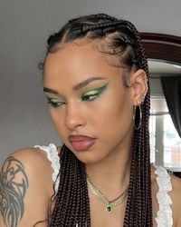 #CharliXCX has spoken and brat green is now the colour of 2024. Swipe for some inspo and hit the link in our bio to find out how to integrate the hue into your everyday beauty routine 💚 📷 @charli_xcx @rowisingh @pinterest @badgirlsgoodnails @makeupbysamanthaharvey