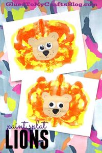 Paint Splat Lions - Kid Craft