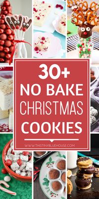 Looking for a quick holiday cookie or treat? Here are 30+ no bake Christmas cookies that are the perfect addition to any holiday table,event or potluck.