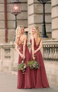 Classic Bridesmaid Dress with Lace-Up Back - Sorella Vita