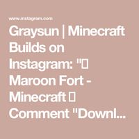 Graysun | Minecraft Builds on Instagram: "🛕 Maroon Fort - Minecraft
💾 Comment "Download" for my Patreon link.

👥️ Collab with @jpcore_ 

📘 ‣ A Medieval fantasy fort house in Minecraft.

⛏ ‣ Built on Minecraft Java 1.21

🌅 ‣ Complementary Unbound r5.2.1

🏷 ‣ #minecraft #minecraftbuilds #minecrafthouses  #minecraftbuild #minecraftbuilding #minecraftfantasy"