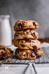 The Best Giant Chocolate Chip COOKIE RECIPE - incredibly delicious, soft, gooey & fully loaded chocolate chip cookies with walnuts.