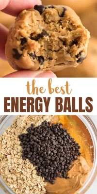 The BEST easy no bake energy balls recipe - just 6 ingredients! These energy bites are the perfect healthy breakfast or snack!