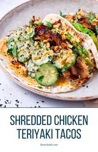 A unique taco recipe to say the least- these teriyaki chicken tacos are nothing short of a total flavorbomb! Chicken Tacos with cucumber are a surprisingly DELICIOUS combination and utilize the instant pot for quick chicken preparation. If you're looking for yummy chicken teriyaki tacos, be sure and give these a try.