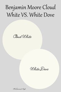 See how Benjamin Moore Cloud White is different and similar to Benjamin Moore White Dove.