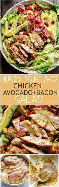 Honey Mustard Chicken Salad With Bacon & Avocado - Cafe Delites