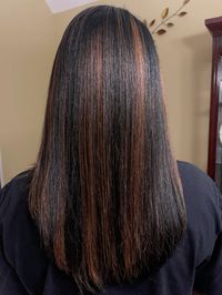 #longhair#blackgirl#healthyhair#brownhighlights#brownskin #blackqueen #hairgrowth#hairgoals#blackwomenhairstyles