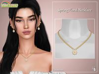 The Sims Resource - Spring Floral Necklace