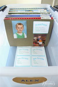 Learn about this simple system for organizing school memorabilia and download a set of school folder labels via Refined Rooms