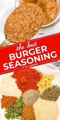 Make the best burger seasoning ever with this easy recipe! This seasoning mix produces mouthwatering bu,rgers that will have everyone asking for seconds. With just a handful of spices and herbs, you can create a tasty spice blend that will unlock an incredible flavor that tastes great on burgers or any beef recipes.