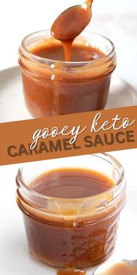 Sweet sweet keto caramel! This amazing sauce stays soft and pourable for days and tastes just like the real deal. Rich and creamy, and perfect all your low carb desserts. 