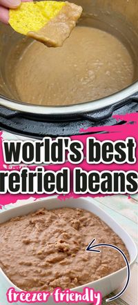 Hands down the best easy refried beans recipe with instant pot, crock-pot and stove top directions. Plus freezes great too. Won't buy the canned stuff any more.