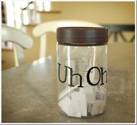 Uh-Oh chores for when kids are naughty, whiney, tattle-taling, etc. ...LOVE this idea!!!