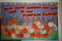 A great fall board.  Each student made their own jack-o-lantern with musical symbols.