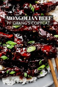 PlatingsAndPairings.com 🇲🇳Mongolian Beef Crispy Stir Fry PF Changs copycat