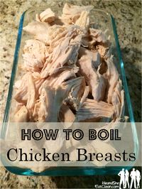 He and She Eat Clean: How to Boil Chicken Breasts