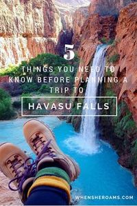 Are you getting ready to hike to the most spectacular falls in Arizona? Here’s some important information you need to know before planning a trip to Supai - regarding lodging, transportation, rules, regulations, camp essentials and more. #HavasuFalls