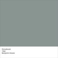 Beautiful blue-gray Stonybrook (1566) interior paint from Benjamin Moore.