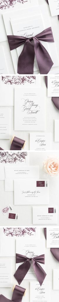 The Quinn wedding invitation collection is perfect for any classic and beautiful wedding.