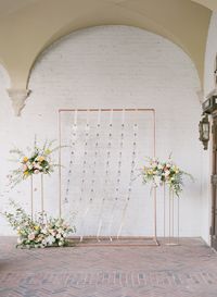 Coqui Paperie | Whitney and Matsaya Photography | Villa Terrace Decorative Arts Museum | seating chart | escort sign | wax seal | harlow stand | copper backdrop | copper piping | silk ribbon | handmade paper | wedding reception | floral design | wedding flowers | spring wedding | outdoor wedding | courtyard wedding | art museum | film photography | wedding florist | MKE florist | Milwaukee wedding | milwaukee wedding florist | Milwaukee bride | wi wedding | wi bride | ranunculus | garden rose |