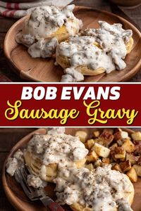 Make this Bob Evans sausage gravy with biscuits for the ultimate southern breakfast! With just 5 ingredients and 15 minutes, you'll have a meal that will keep you going all day.