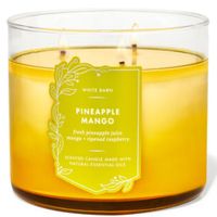 Brand New , Bath & Body Works Pineapple Mango 3 Wick Large Candle 14.5 Oz New Smells Amazing ! A Tropical Fruit Cocktail In Paradise. Fragrance Notes: Fresh Pineapple Juice, Mango And Vine-Ripened Raspberry