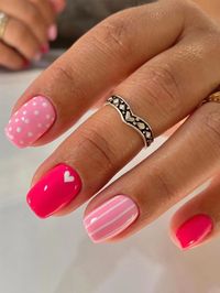 Free Returns ✓ Free Shipping✓. Upgrade Your Look With 24pcs Long Square Heart Print Full Cover Fake Nail Kit- Press On Nails at SHEIN.