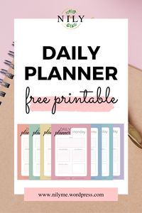 Do you ever feel like the day is in charge of you? Organize your way out of it with this 7 day FREE printable planner | Plan your week in style with these gorgeous daily planner printables for free! | Printable Daily Planner | Printable Download Free PDF