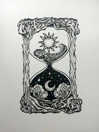 The tides of time. Micron pen on multimedia paper. Created by me!! -Bunni Hopper