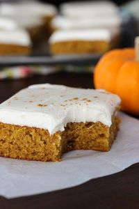 Pumpkin Bars with Cream Cheese Frosting