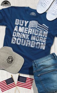 Get drunk on American pride with this funny drinking shirt that makes a great gift for bourbon lovers brimming with love for the USA. Bourbon can only be made in America, so this patriotic shirt is perfect for getting your booze on 'murica style. Next time you're looking to load up on your favorite liquor and cheer on 'merica, be sure to wear this funny alcohol shirt. It's a great look for 4th of July!