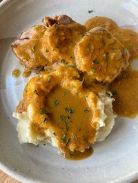 Pork Tenderloin With Roasted Vegetable Gravy