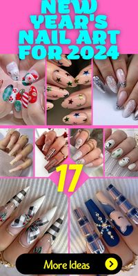 Elevate your nail game in 2024 with enchanting new years nail art. From traditional Chinese Lunar New Year designs featuring red and white accents to minimalist Japanese-inspired nails, you'll find inspiration for any nail shape, whether it's stiletto, oval, almond, round, medium, short, very short, coffin, or ballerina. Embrace the festivities with your unique style and explore the latest nail trends.