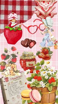 #strawberryaesthetic #strawberryshortcake #picnic #pinkaesthetic #heartshapedsunglasses