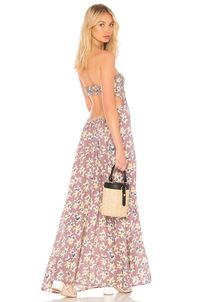 Tiare Hawaii Kai Maxi Dress in Tropical Mauve, pantone ash rose, blush pink, rose pink