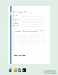 Instantly Download Free Training Report Format in PDF, Microsoft Word (DOC), Google Docs, Apple Pages Format. Available in A4 & US Sizes. Quickly Customize. Easily Editable & Printable.