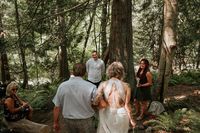 This stunning tiny forest wedding takes backyard weddings up a level (with the cutest kitty!)