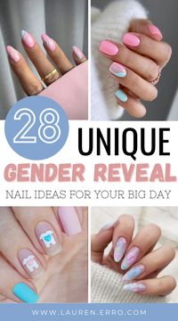 This post has 28 unique and fun baby Gender Reveal nail ideas. These designs are great for a baby gender reveal party or a baby shower! Whether you're the guest of honor, a supportive friend, or a nail art enthusiast these designs are perfect for the big day. So get ready for some amazing nail inspiration!