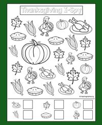 Thanksgiving I Spy Printables