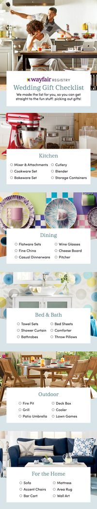 Create your dream registry today using our personalized wedding checklist! Your registry, your way. Pick out home items from all your favorite brands like KitchenAid and Kate Spade, and create a registry that’s as unique as your love. Shop for every room and every style. Each gift will be a reminder of your special day for years to come. Style starts here.