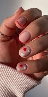 cute valentines nails, valentines Day nails short, valentine's day nails 2023, valentine's day press on nails, pink valentine's Day nails Image of Valentines nails acrylic, valentines nails acrylic, valentine's Day nails simple, valentine Nails, valentine French nails, love heart nails, red valentines nails