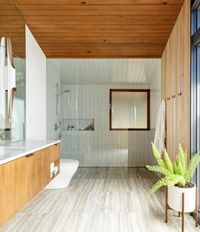 Counter/cabinets and shower tile - Lincoln Barbour