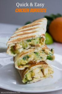 Quick and Easy Crispy Chicken and Avocado Burrito Wraps (Under 10 Minutes!) | Gimme Delicious