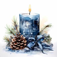 Christmas Candle Clipart 16 High Quality Jpgs Merry - Etsy UK