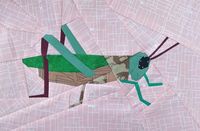 Cricket insect foundation paper piecing pattern - Tropical animal quilt block - mini quilt nature gi